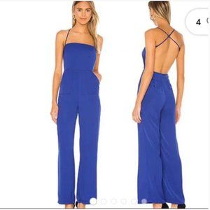 NWT Superdown Irene Open Back Cobalt Blue Jumpsuit Revolve S
